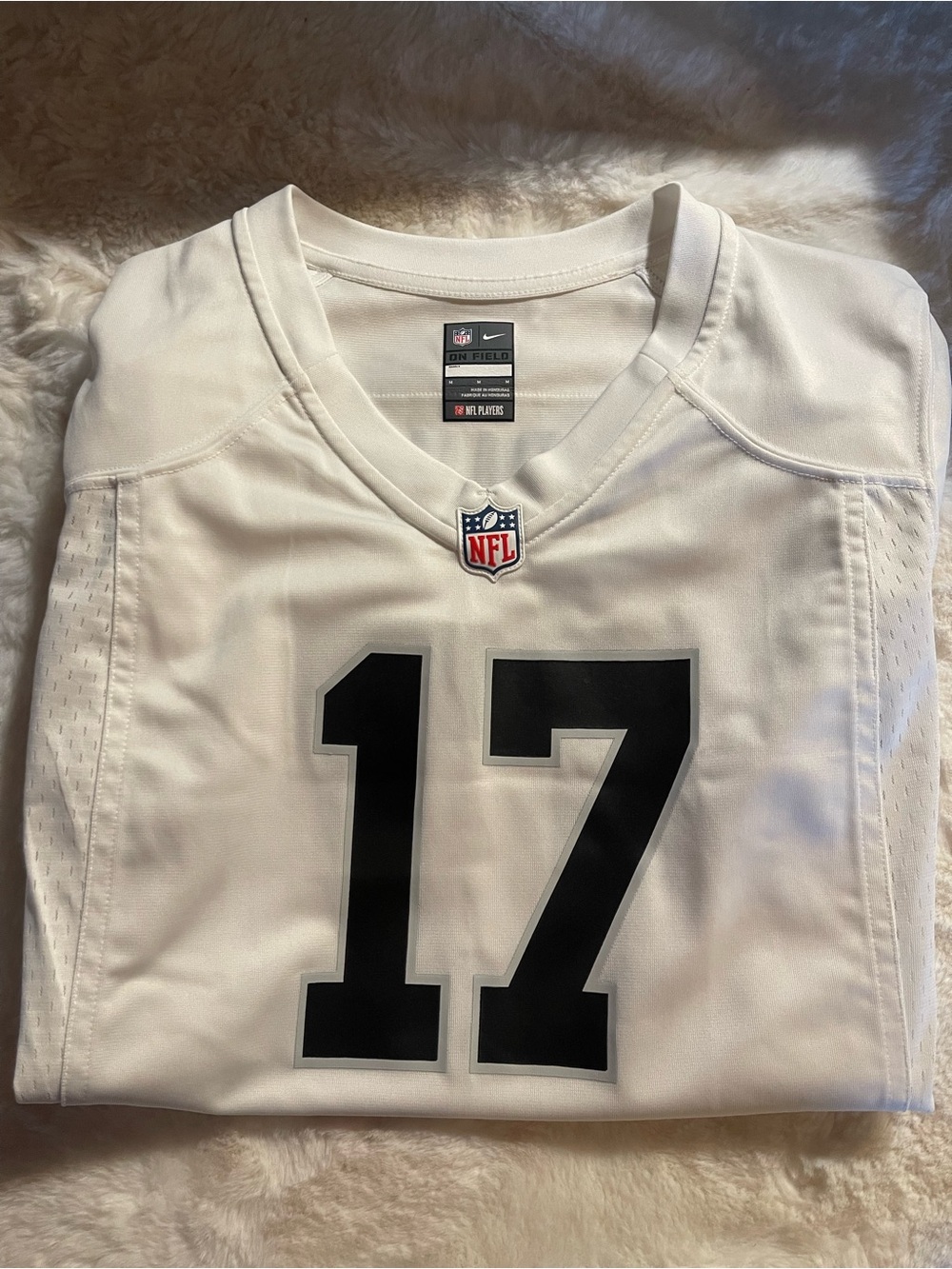 NFL White Jersey with Black Number 17
